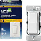 Leviton Decora Incandescent/Halogen/LED White Antimicrobial Treated Rocker Slide Dimmer Image 1
