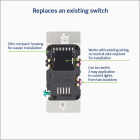 Leviton Decora Incandescent/Halogen/LED White Antimicrobial Treated Rocker Slide Dimmer Image 4