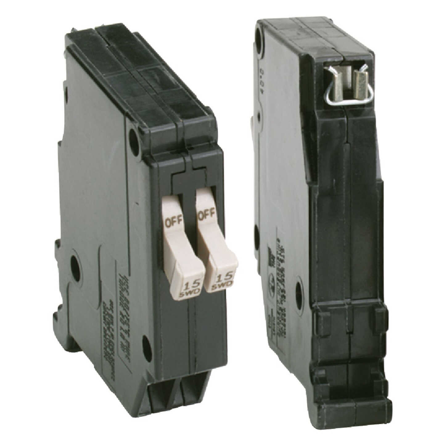 Eaton 15A/15A Twin Single-Pole Circuit Breaker Image 1