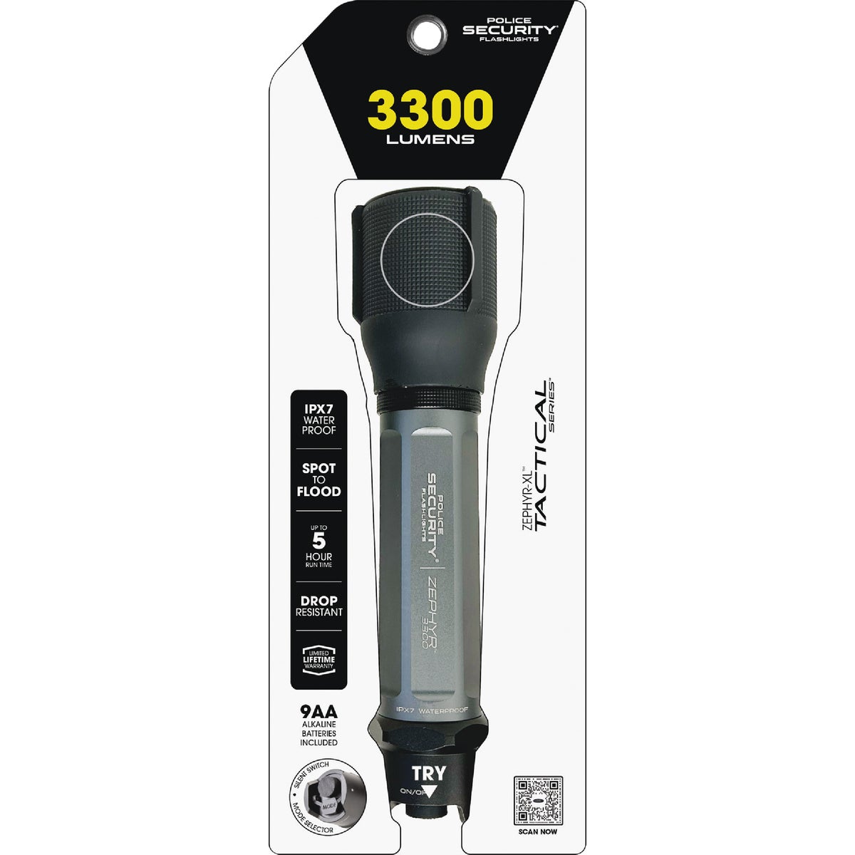 Police Security Zephyr 3300 Lm. LED Flashlight Image 4