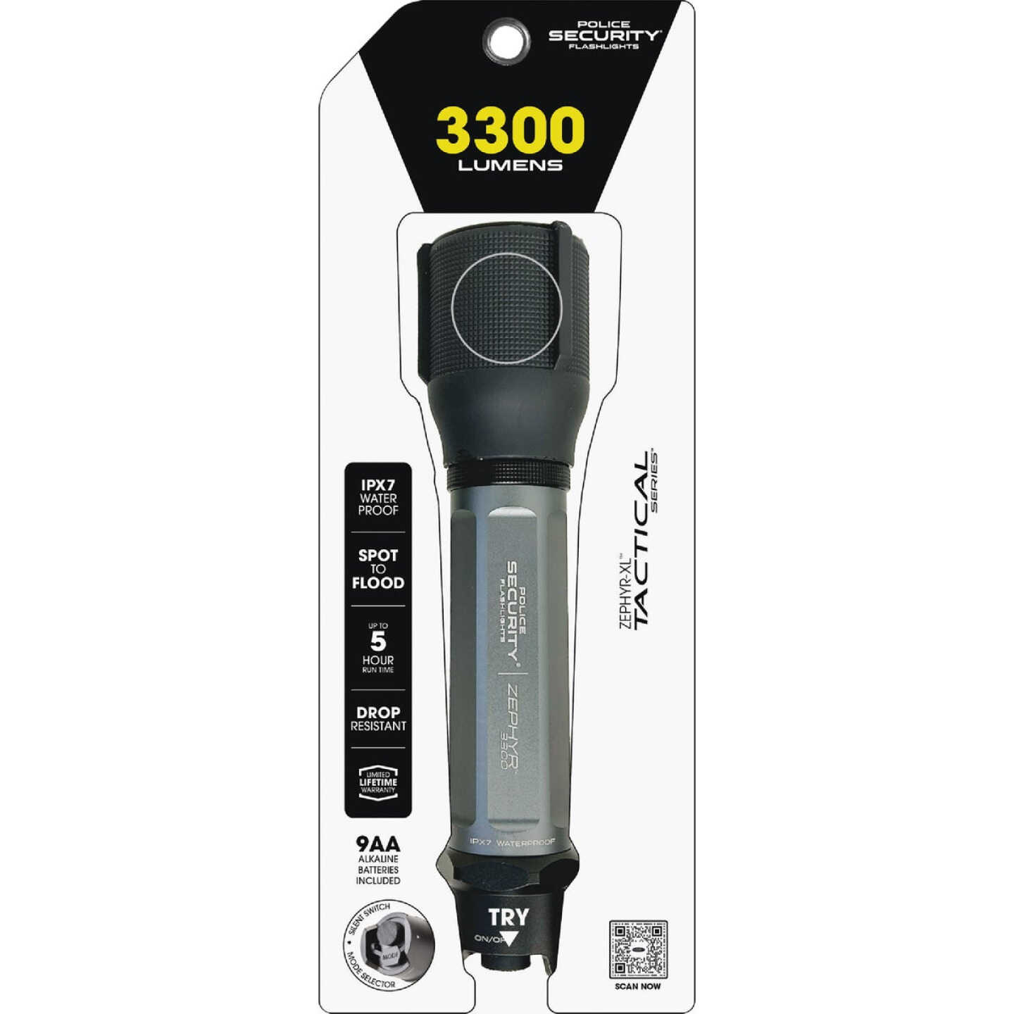 Police Security Zephyr 3300 Lm. LED Flashlight Image 4