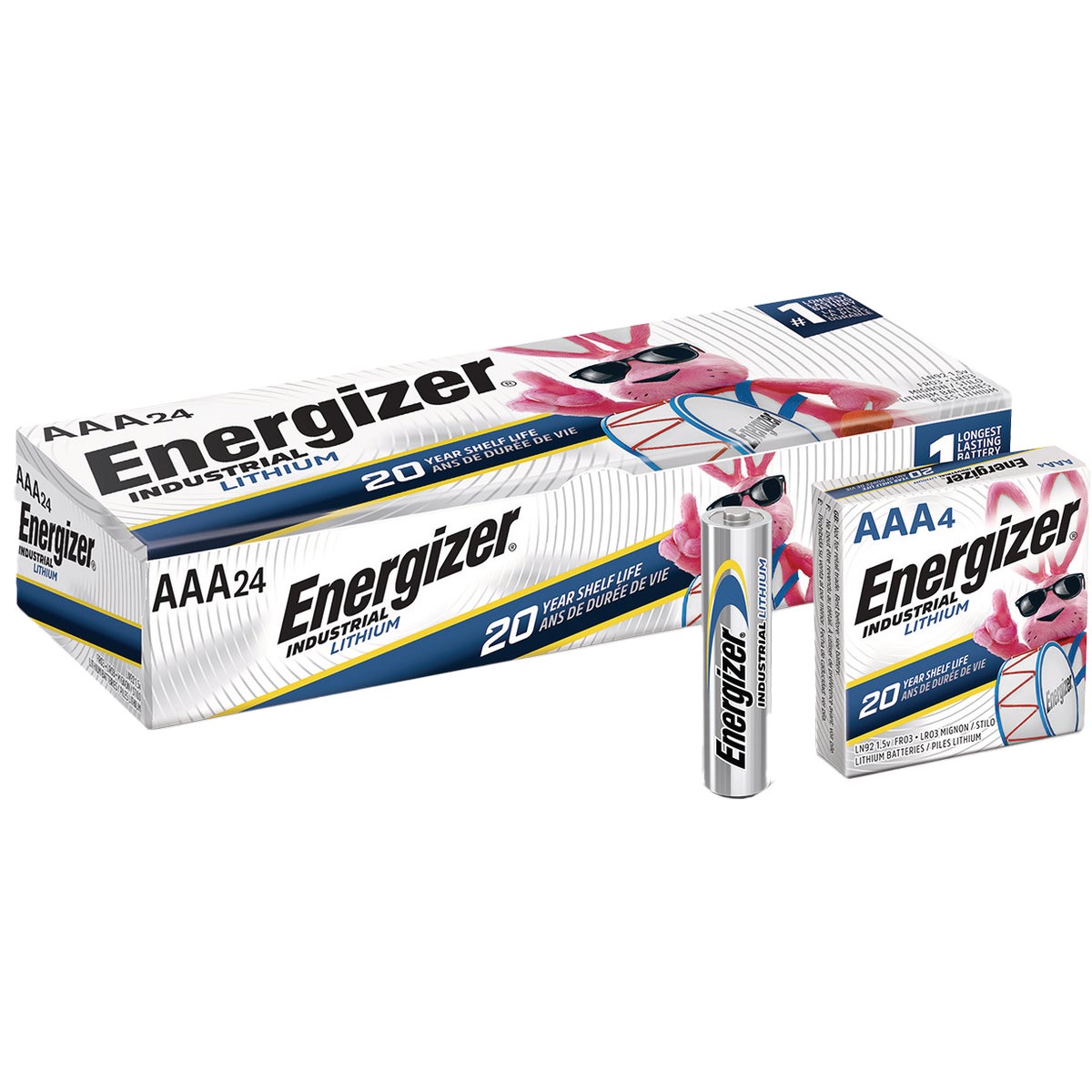 Energizer Industrial AAA Lithium Battery (24-Pack)