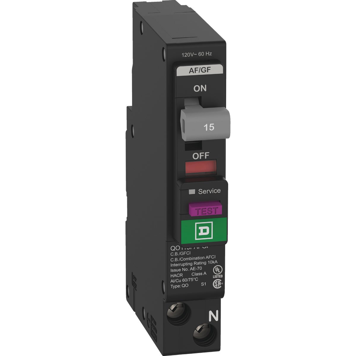Square D QO 15A Single-Pole Dual Function Circuit Breaker Image 7