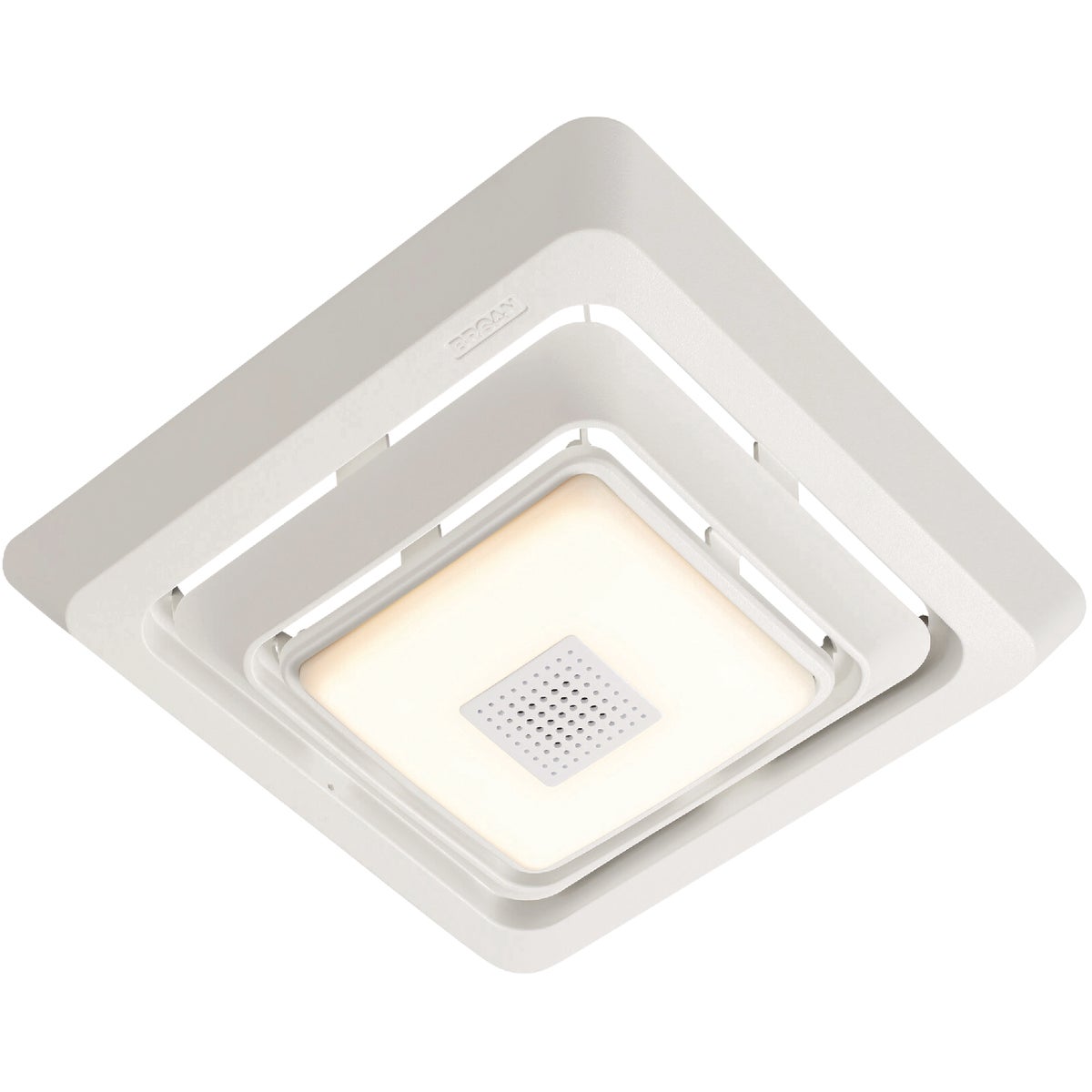 Broan-NuTone Sensonic 11 In. x 9-3/4 In. x 2 In. White Bath Exhaust Fan Upgrade Kit with Bluetooth Speaker & LED Light