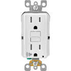 Leviton SmartLockPro Audible Trip Alert 15A White Residential Grade 5-15R Self-Test GFCI Outlet Image 1