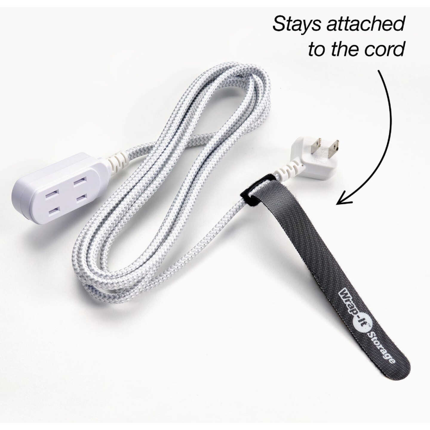 Wrap-It Storage 5 In. & 8 In. Black Self-Gripping Cable Ties (20-Pack) Image 3