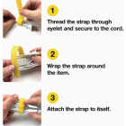 Wrap-It Storage 5 In. & 8 In. Black Self-Gripping Cable Ties (20-Pack) Image 6