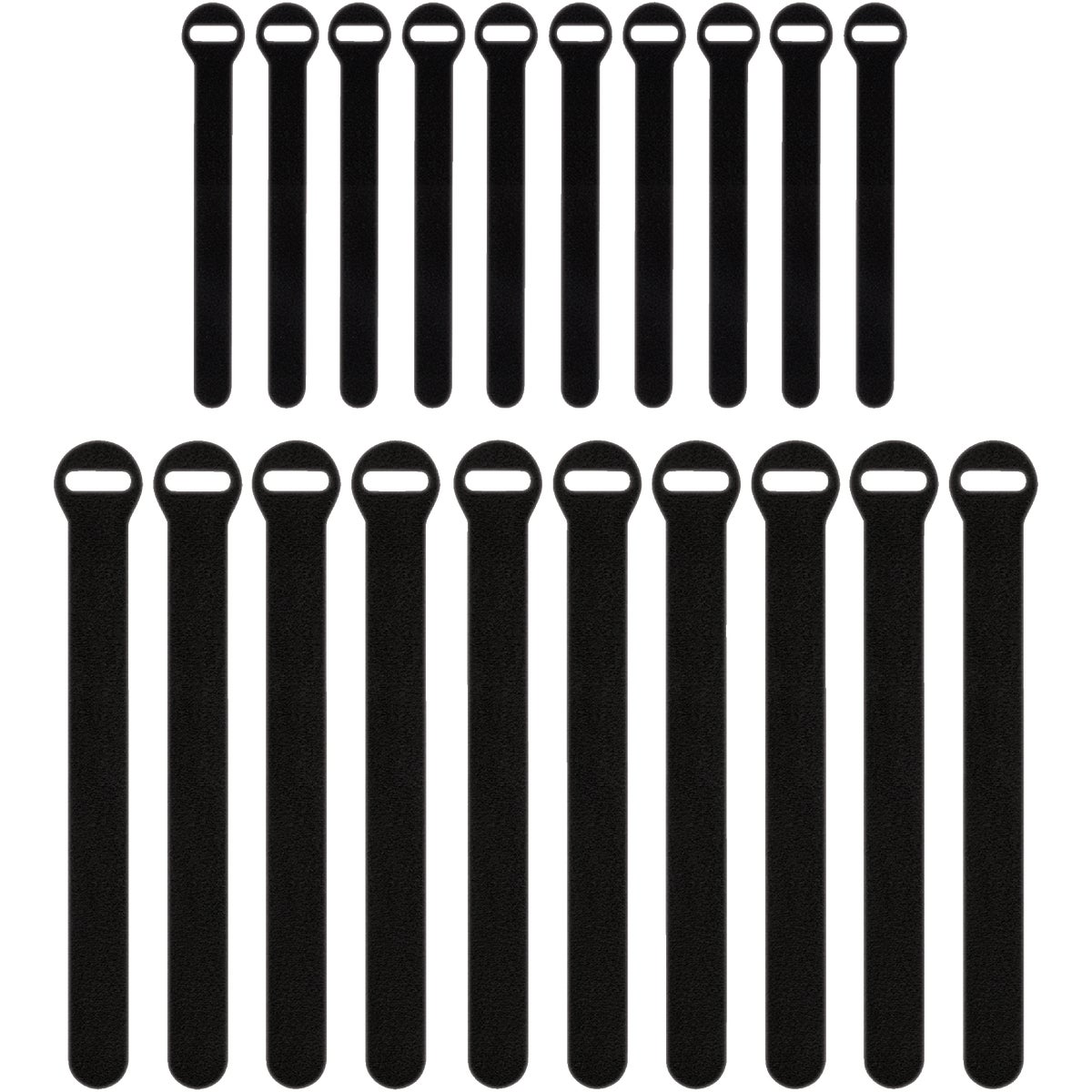 Wrap-It Storage 5 In. & 8 In. Black Self-Gripping Cable Ties (20-Pack)
