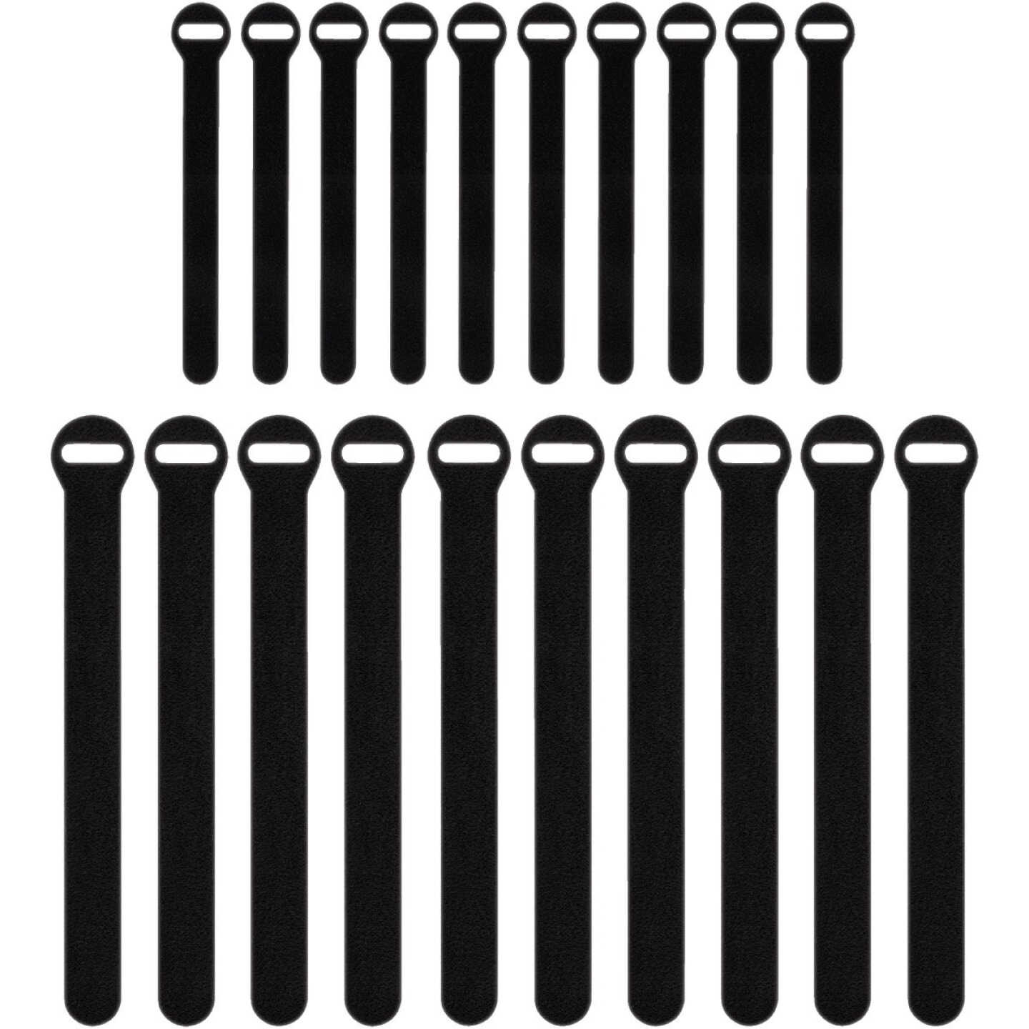 Wrap-It Storage 5 In. & 8 In. Black Self-Gripping Cable Ties (20-Pack) Image 1