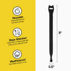 Wrap-It Storage 8 In. Black Self-Gripping Cable Tie Roll (50-Pack) Image 6