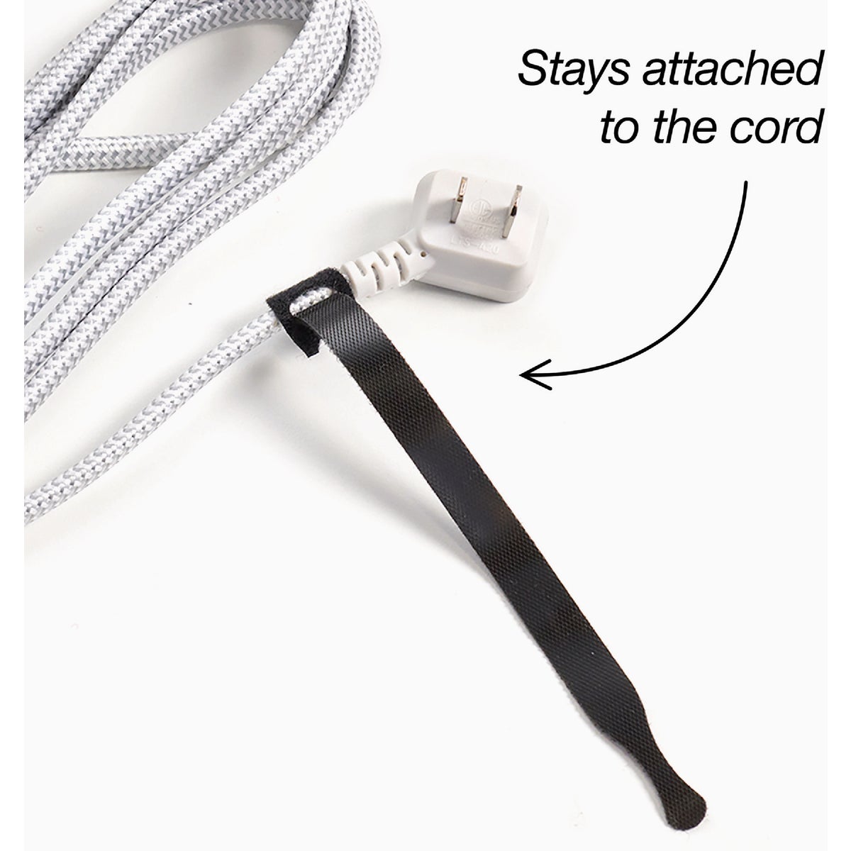 Wrap-It Storage 8 In. Black Self-Gripping Cable Tie Roll (50-Pack) Image 2