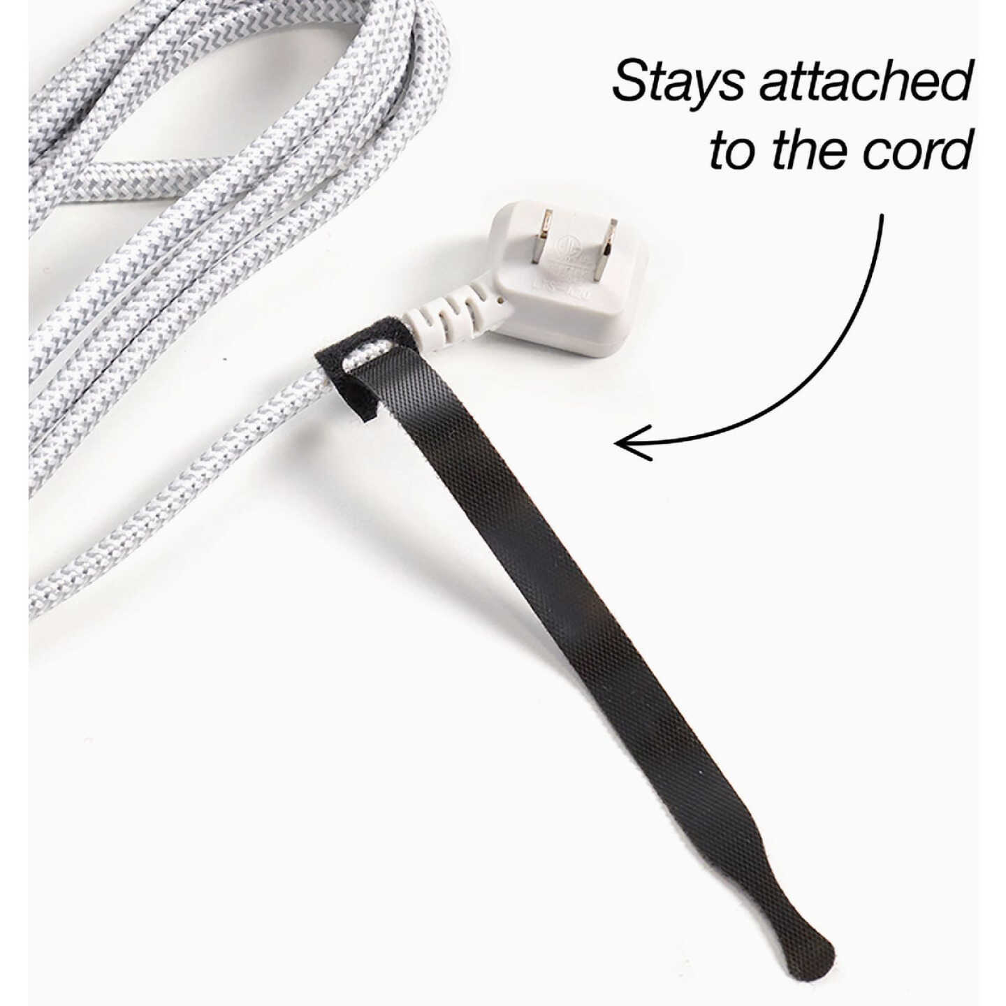 Wrap-It Storage 8 In. Black Self-Gripping Cable Tie Roll (50-Pack) Image 2