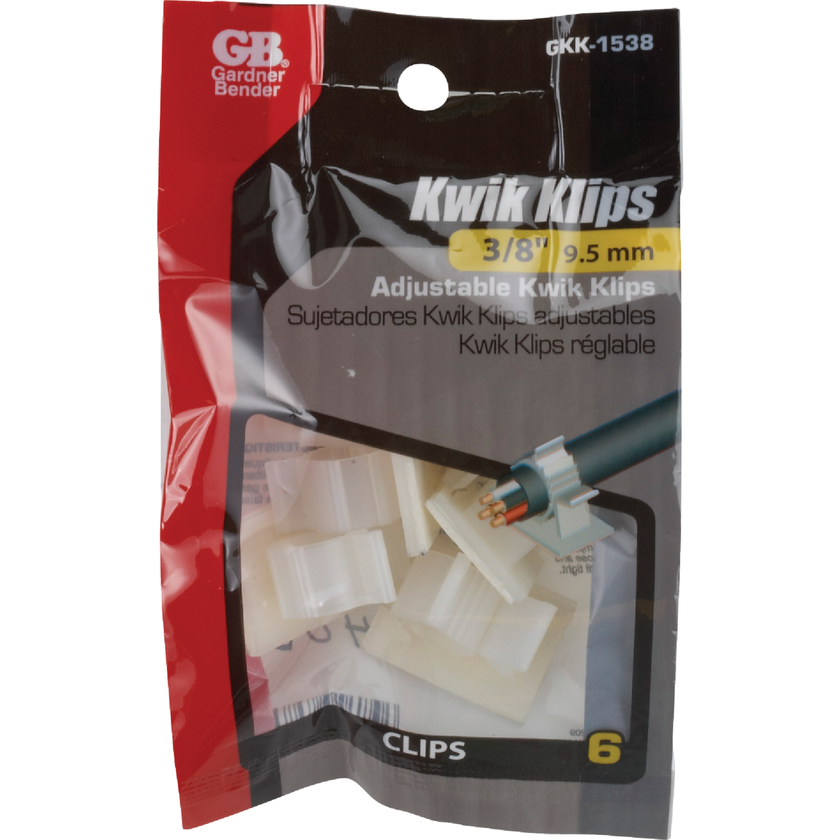Gardner Bender 3/8 In. Plastic Wire Clip (6-Pack) Image 2