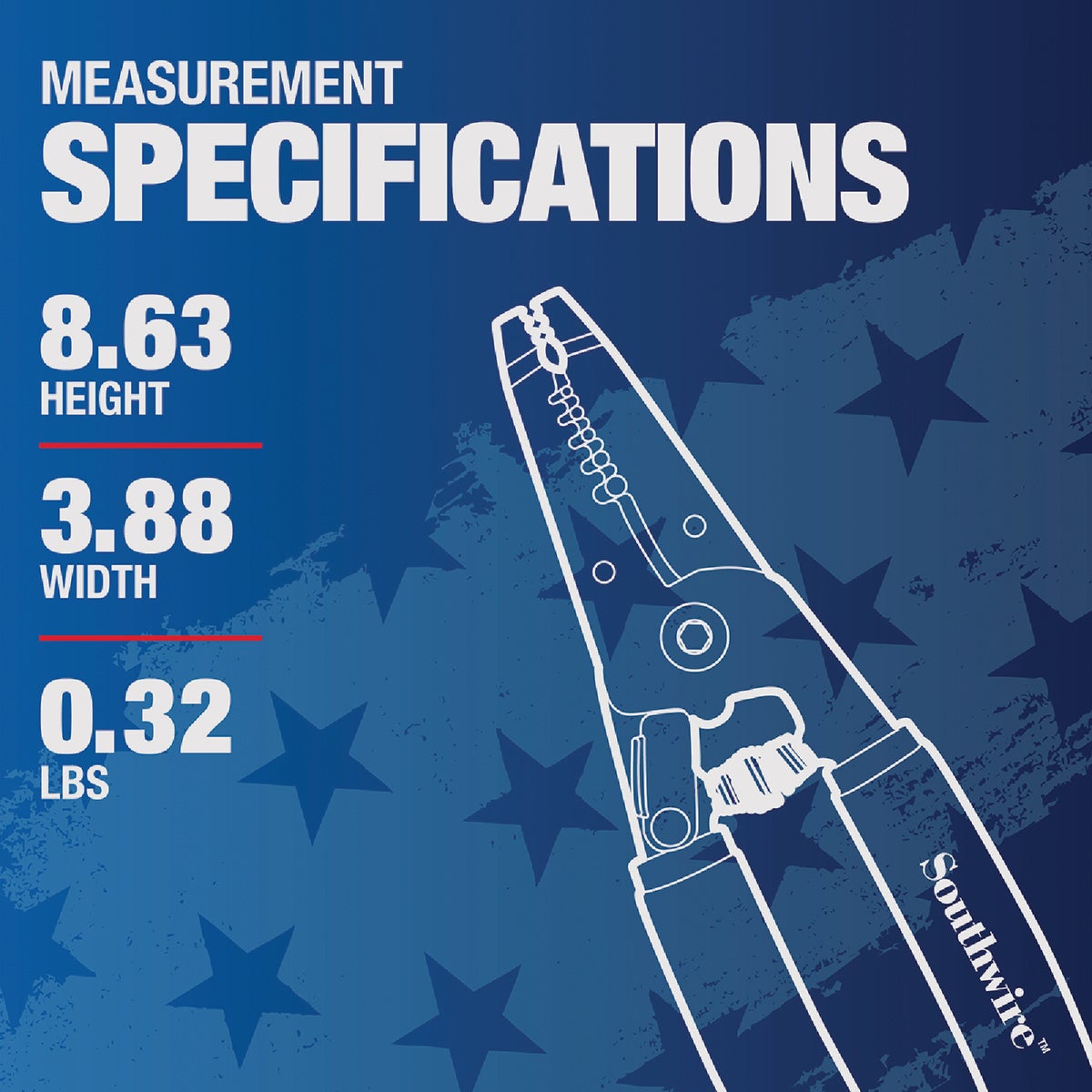 Southwire Wounded Warrior Project 9 In. 10 to 18 AWG Solid/12 to 20 AWG Stranded Ergo Handle Wire Stripper Image 3