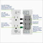Leviton Decora Lever Edge 15A White Residential Grade 5-15R Duplex Outlet (10-Pack) Image 4