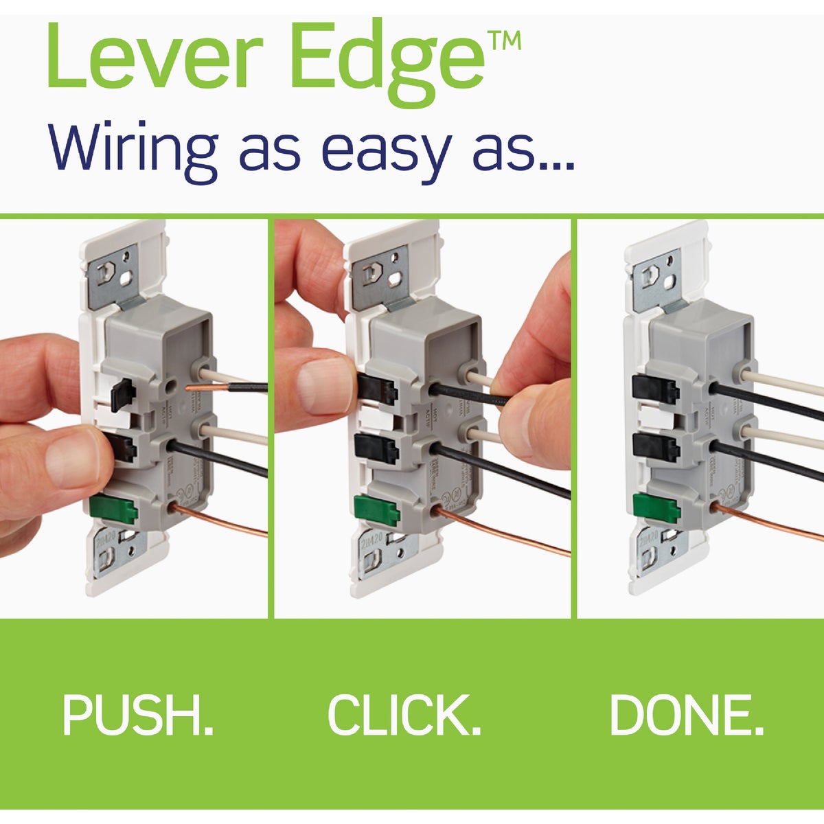 Leviton Decora Lever Edge 15A White Residential Grade 5-15R Duplex Outlet (10-Pack) Image 3