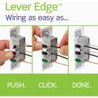 Leviton Decora Lever Edge 15A White Residential Grade 5-15R Duplex Outlet (10-Pack) Image 3