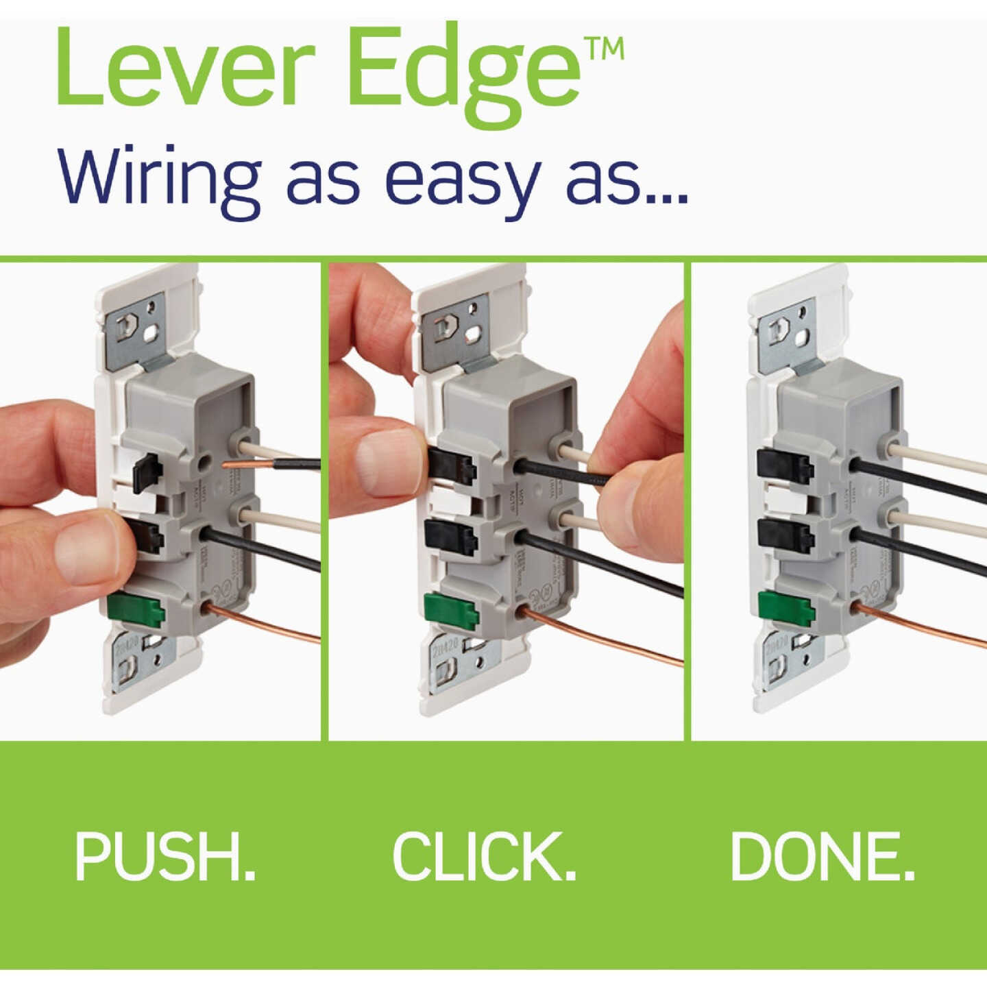 Leviton Decora Lever Edge 15A White Residential Grade 5-15R Duplex Outlet (10-Pack) Image 3