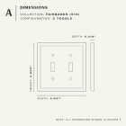 Amerelle Fairbanks 2-Gang White Insulated Bamboo Swich Wall Plate Image 1