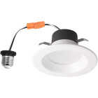 4 In. Retrofit IC Rated White LED CCT Tunable Downlight with Smooth Trim, 650 Lm. Image 1