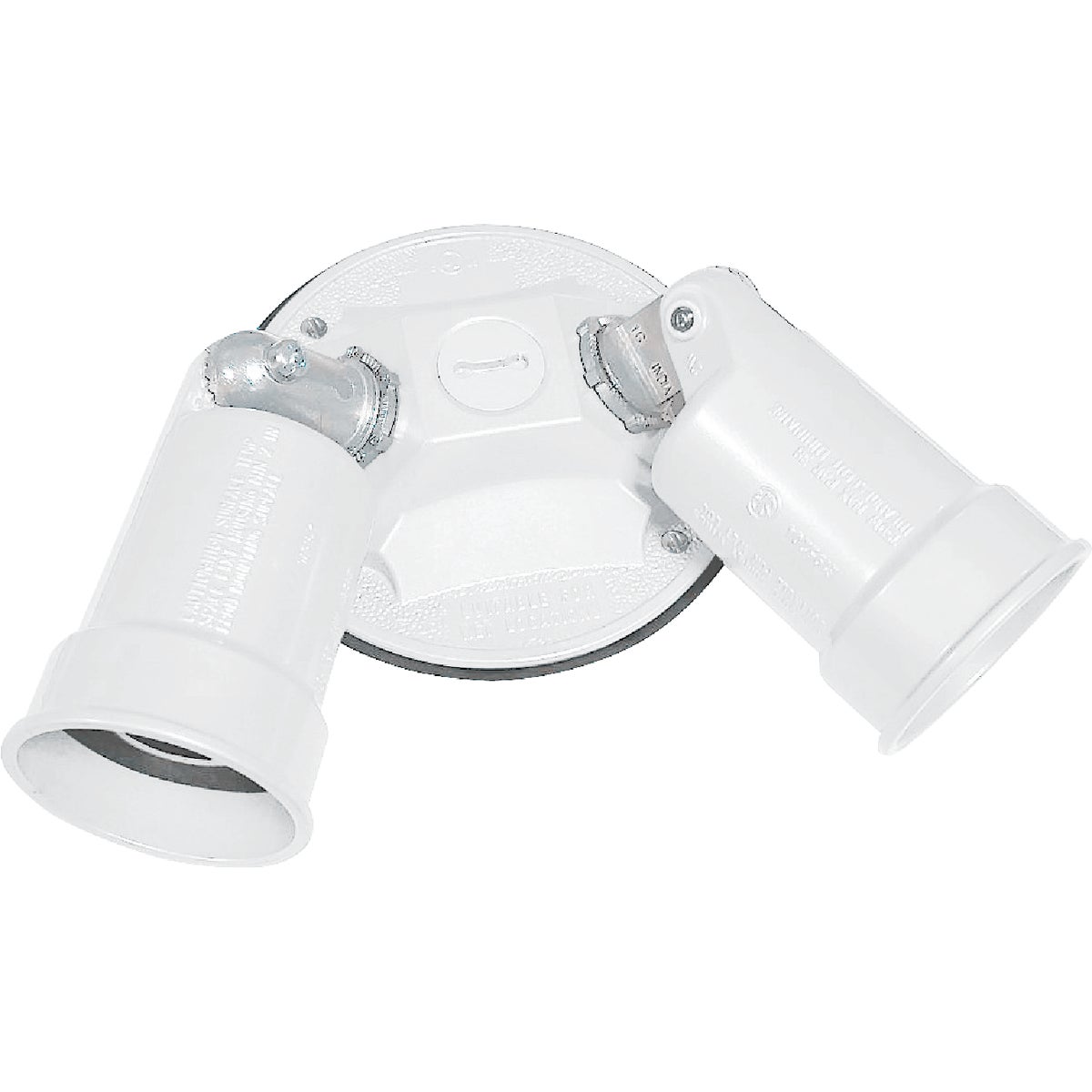 Southwire PAR38 2-Head Round White Weatherproof Lamp Holder