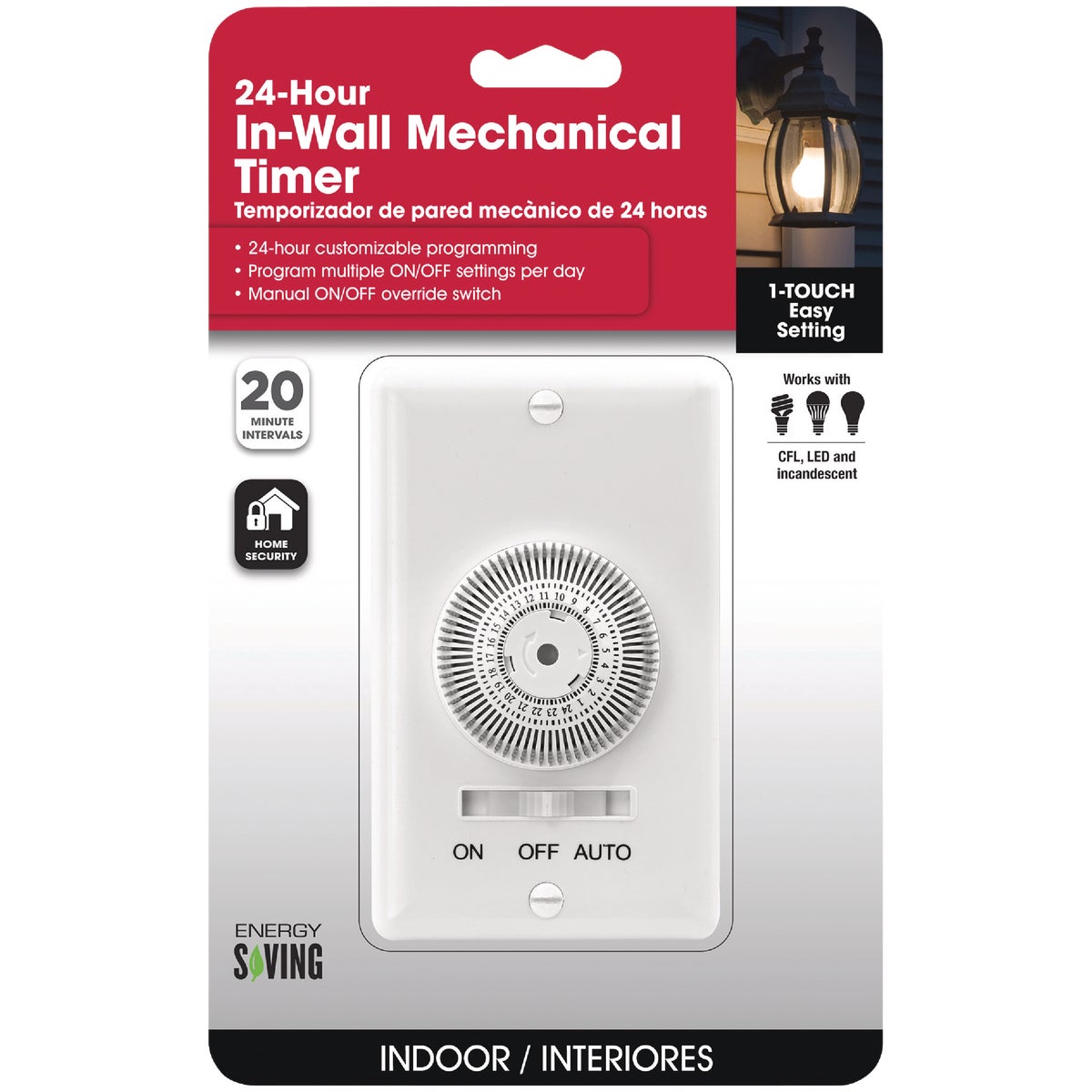 Prime 125V 24 Hr. In-Wall Mechanical Timer Image 3