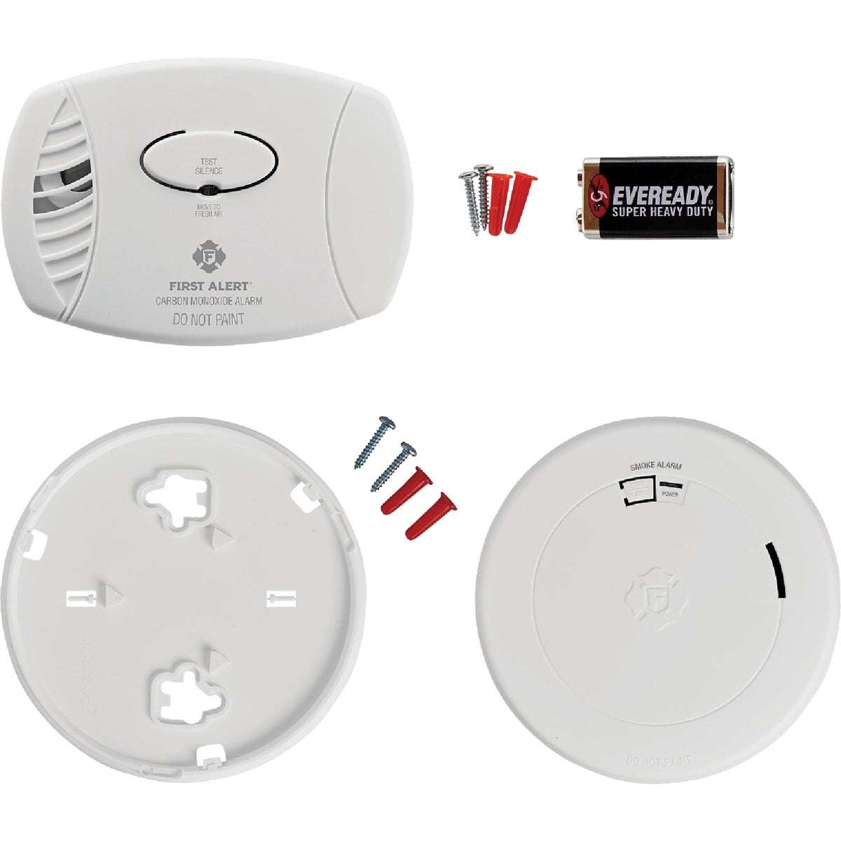 First Alert 10-Year Battery Photoelectric CO400 Carbon Monoxide & SM210 Smoke Alarm Value Pack Image 5