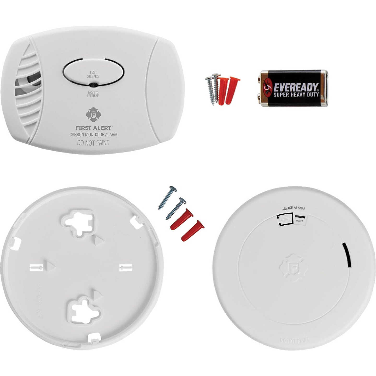First Alert 10-Year Battery Photoelectric CO400 Carbon Monoxide & SM210 Smoke Alarm Value Pack Image 5