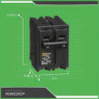 Square D Homeline 25A Double-Pole Standard Trip Circuit Breaker Image 2