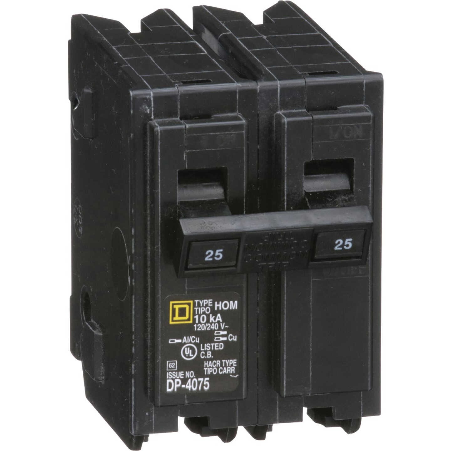 Square D Homeline 25A Double-Pole Standard Trip Circuit Breaker Image 1