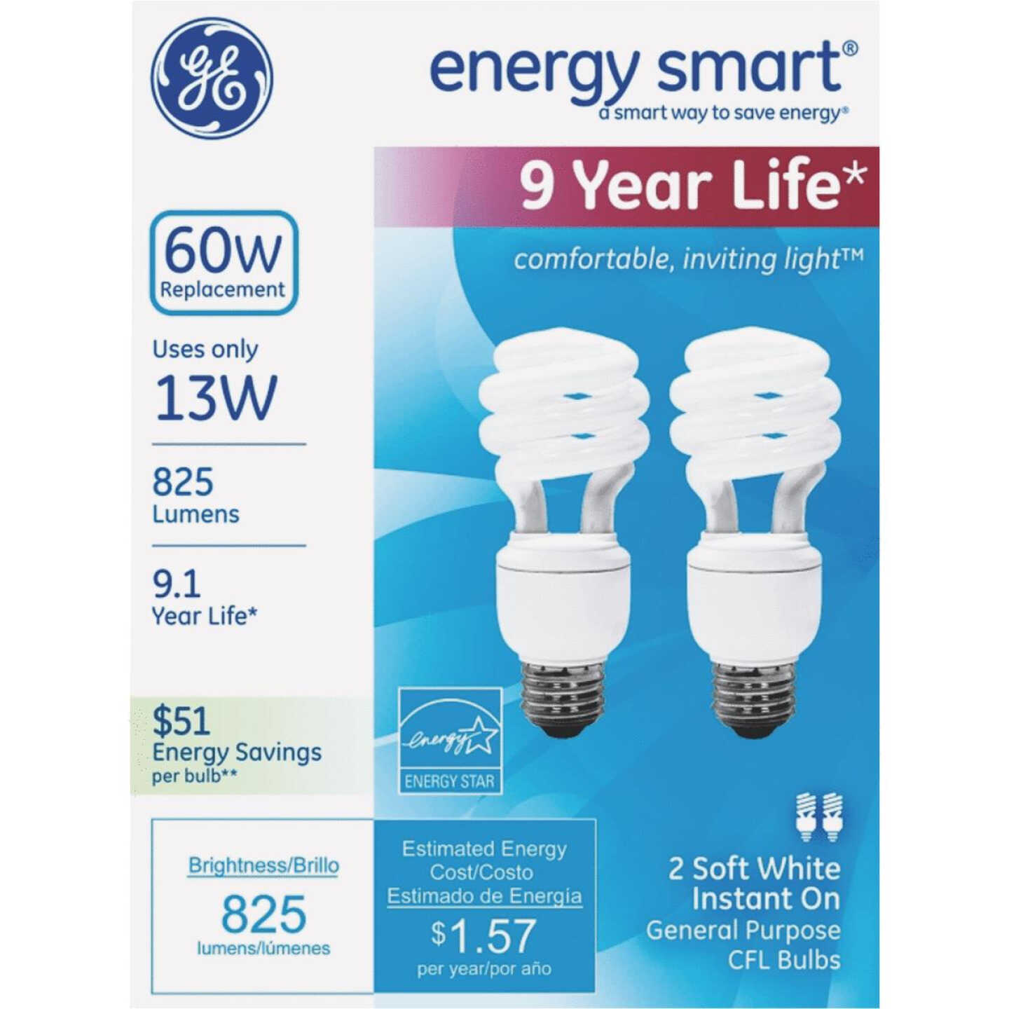 2PK 13W WW MINI CFL BULB Image 2
