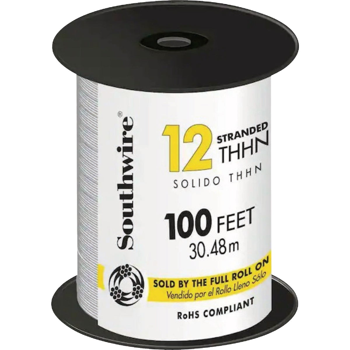 Southwire SIMpull 100 Ft. 12 AWG Stranded White THHN Electrical Wire