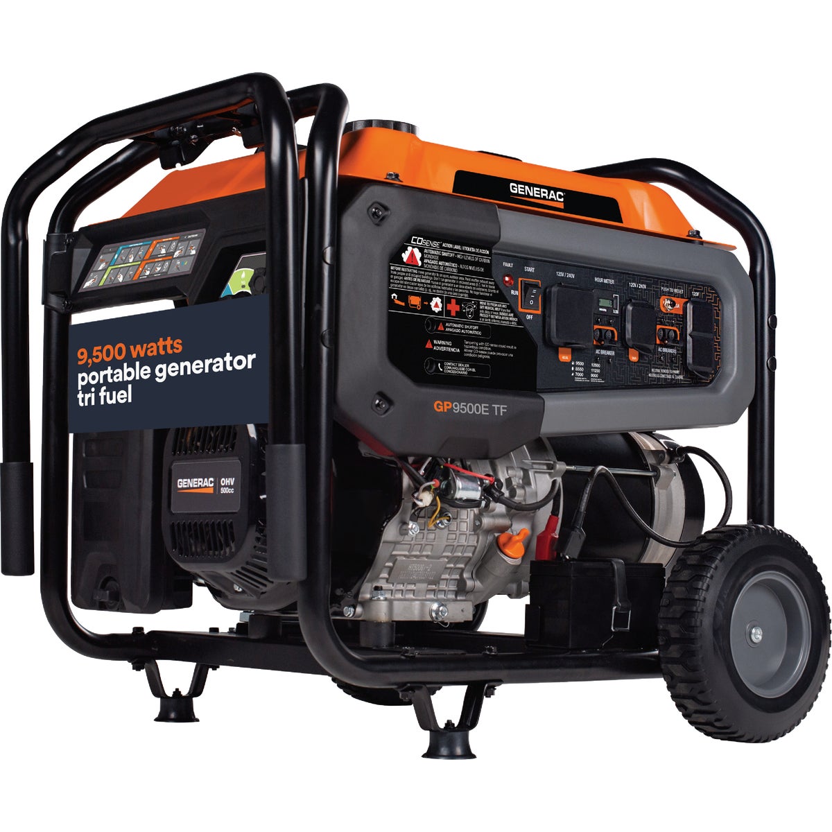 Generac GP9500E 9500W Tri Fuel Portable Generator