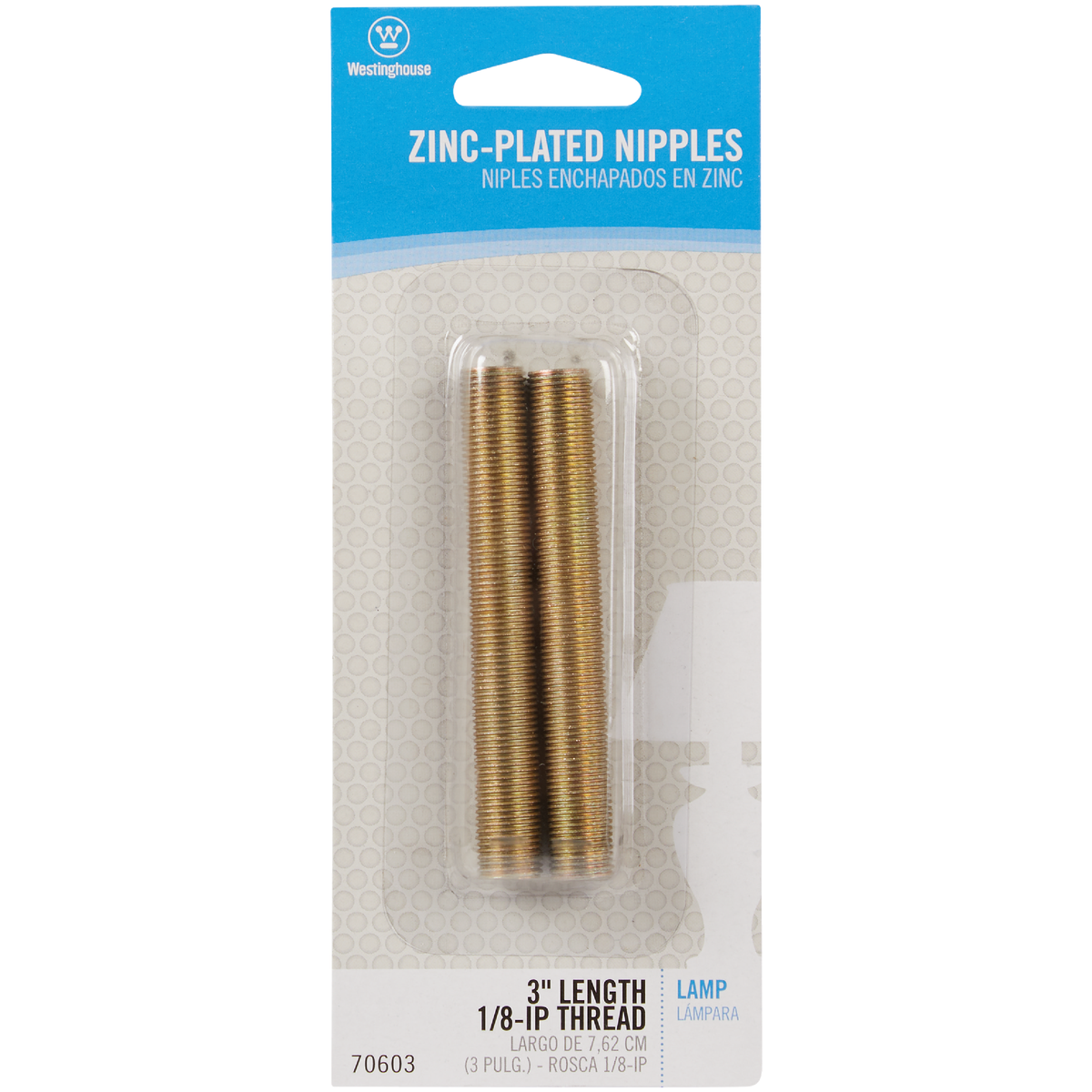 Westinghouse 1/8-IP 3 In. Steel Lamp Nipple (2-Pack) Image 2