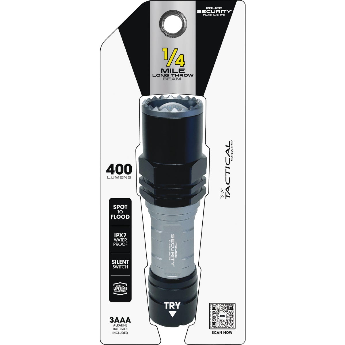 Police Security Long Throw TS-A 400 Lm. LED Flashlight Image 2