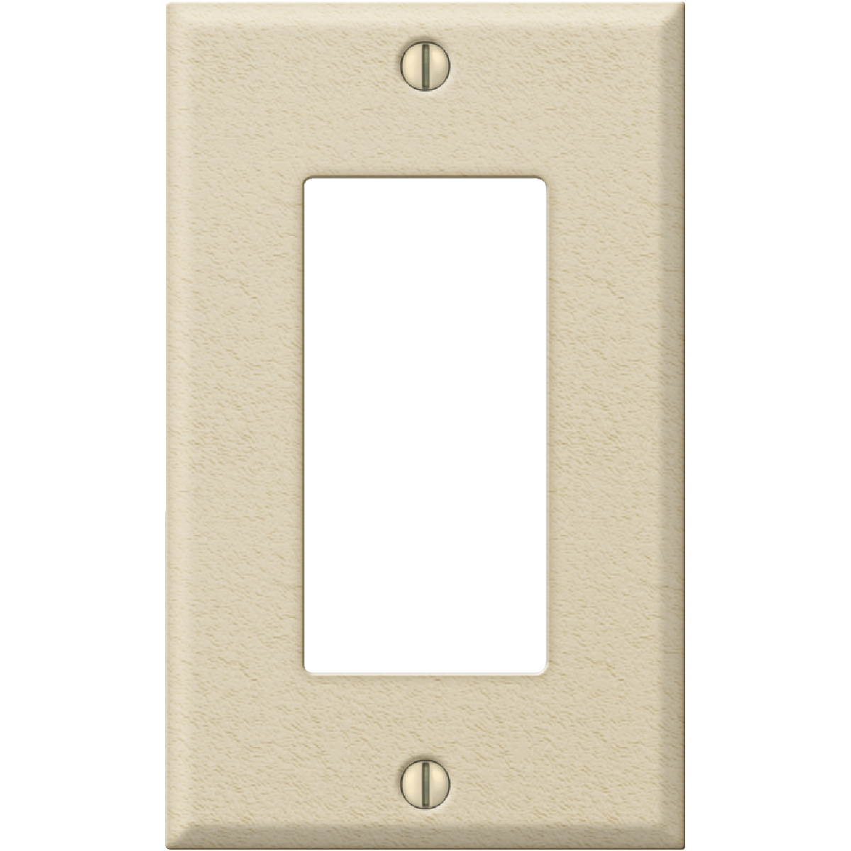 Amerelle PRO 1-Gang Stamped Steel Rocker Decorator Wall Plate, Ivory Wrinkle