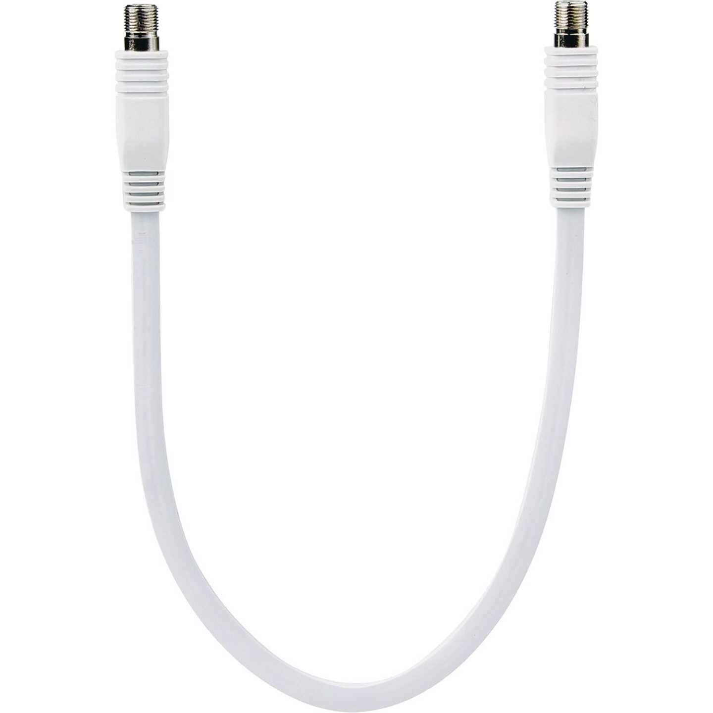 RCA 18 In. White Flat Coax Extension Cable Image 1