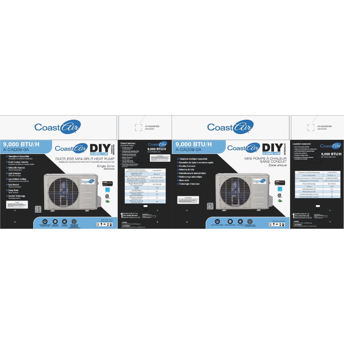 Coast Air 9000 BTU 400 Sq. Ft. Mini-Split Room Air Conditioner & Heat Pump Image 2