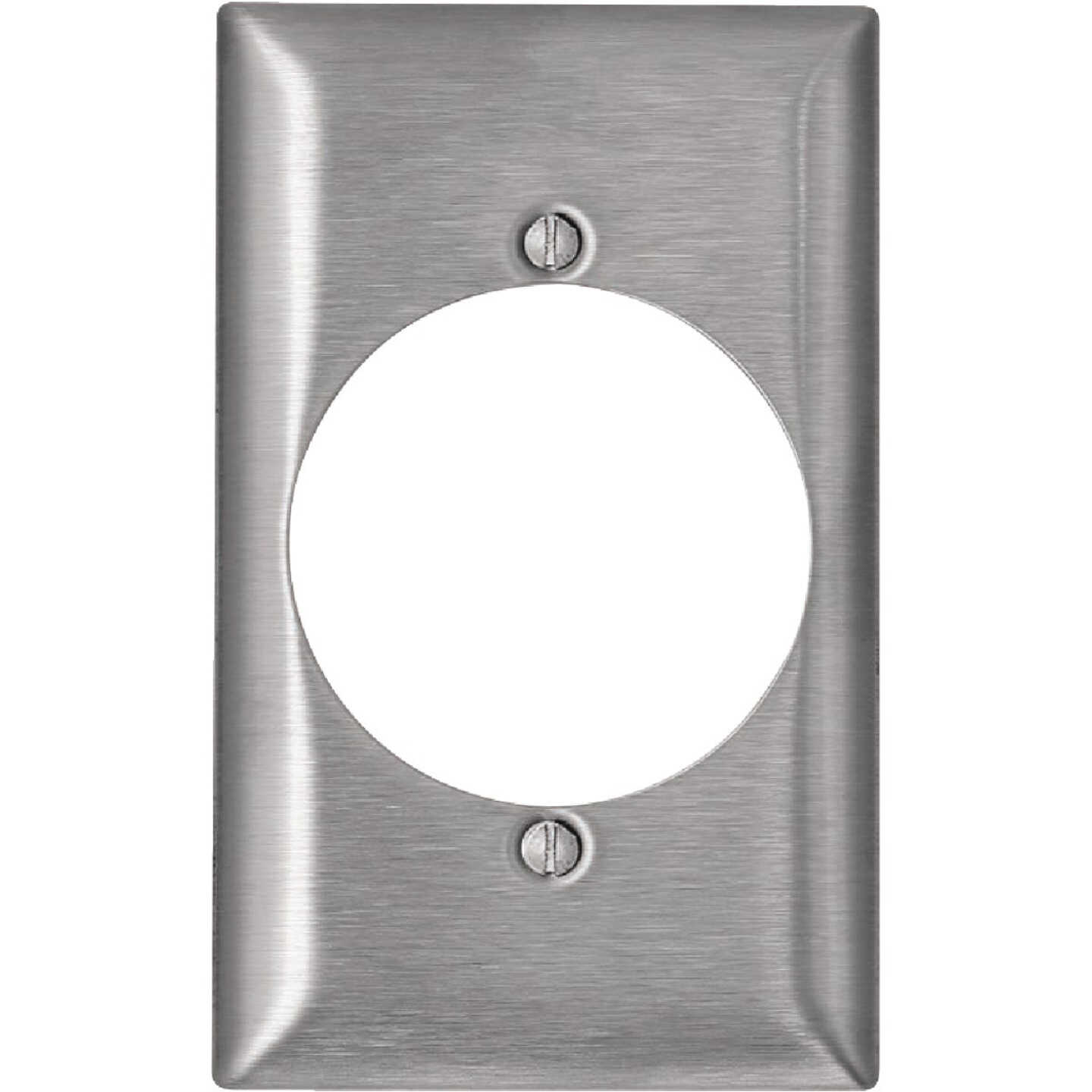 Leviton C-Series 2.15 In. Dia. Opening Stainless Steel Outlet Wall Plate Image 1