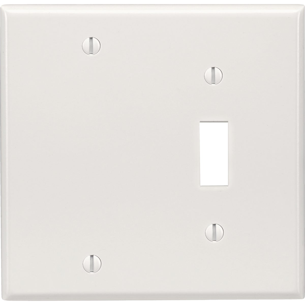 Leviton 2-Gang Thermoset Plastic Blank/Toggle Wall Plate, White