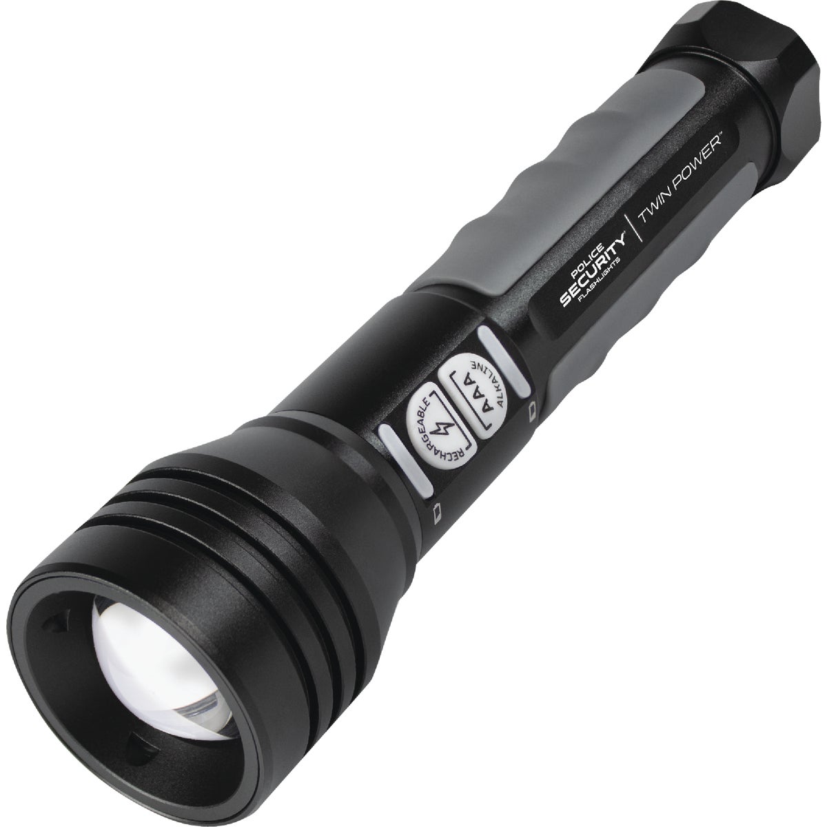 Police Security Twin Power 600 Lm. LED Flashlight Image 2