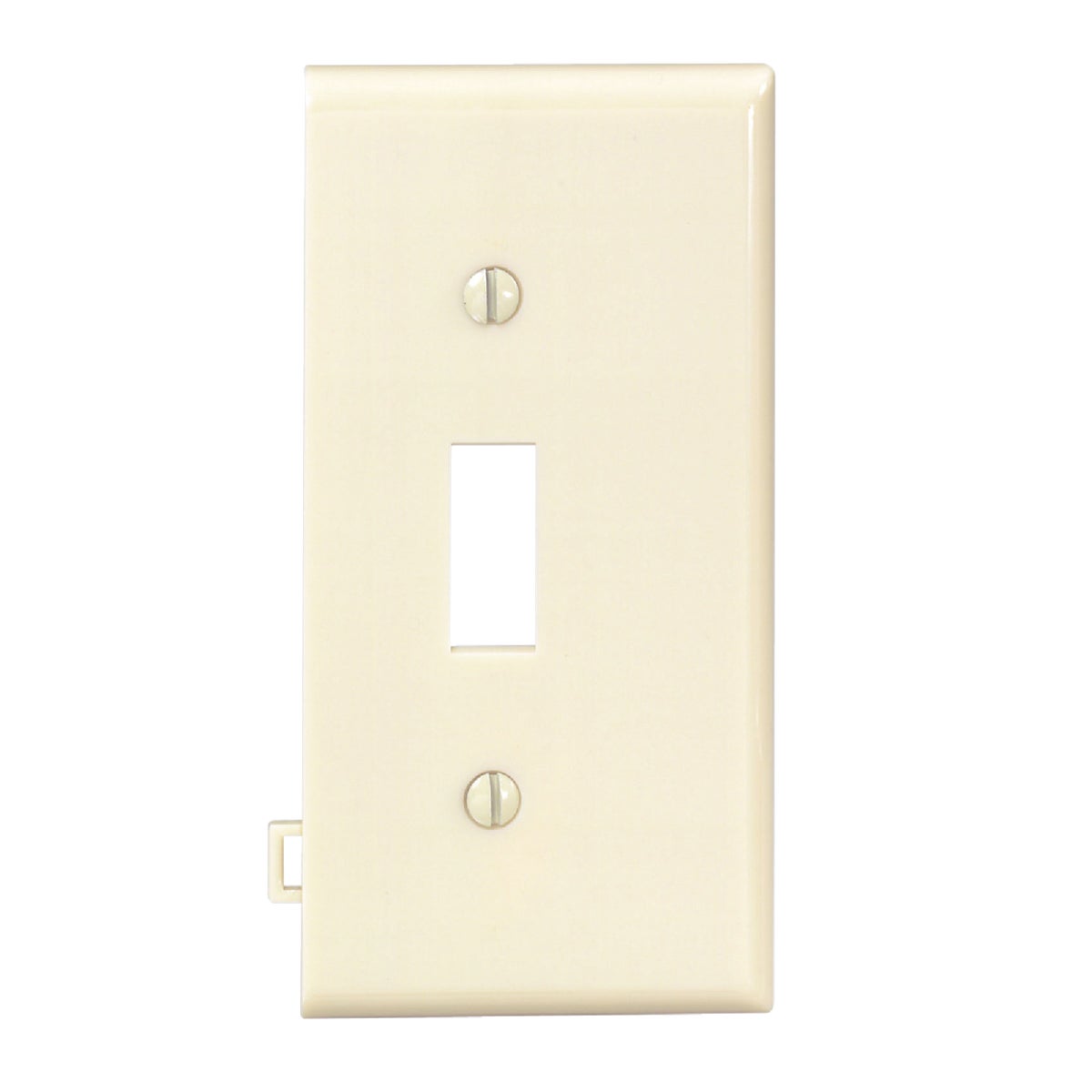 Leviton 1-Gang Plastic Sectional Toggle Switch Wall Plate End Panel, Ivory Image 1