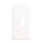 Leviton 1-Gang Plastic Sectional Toggle Switch Wall Plate End Panel, White Image 1