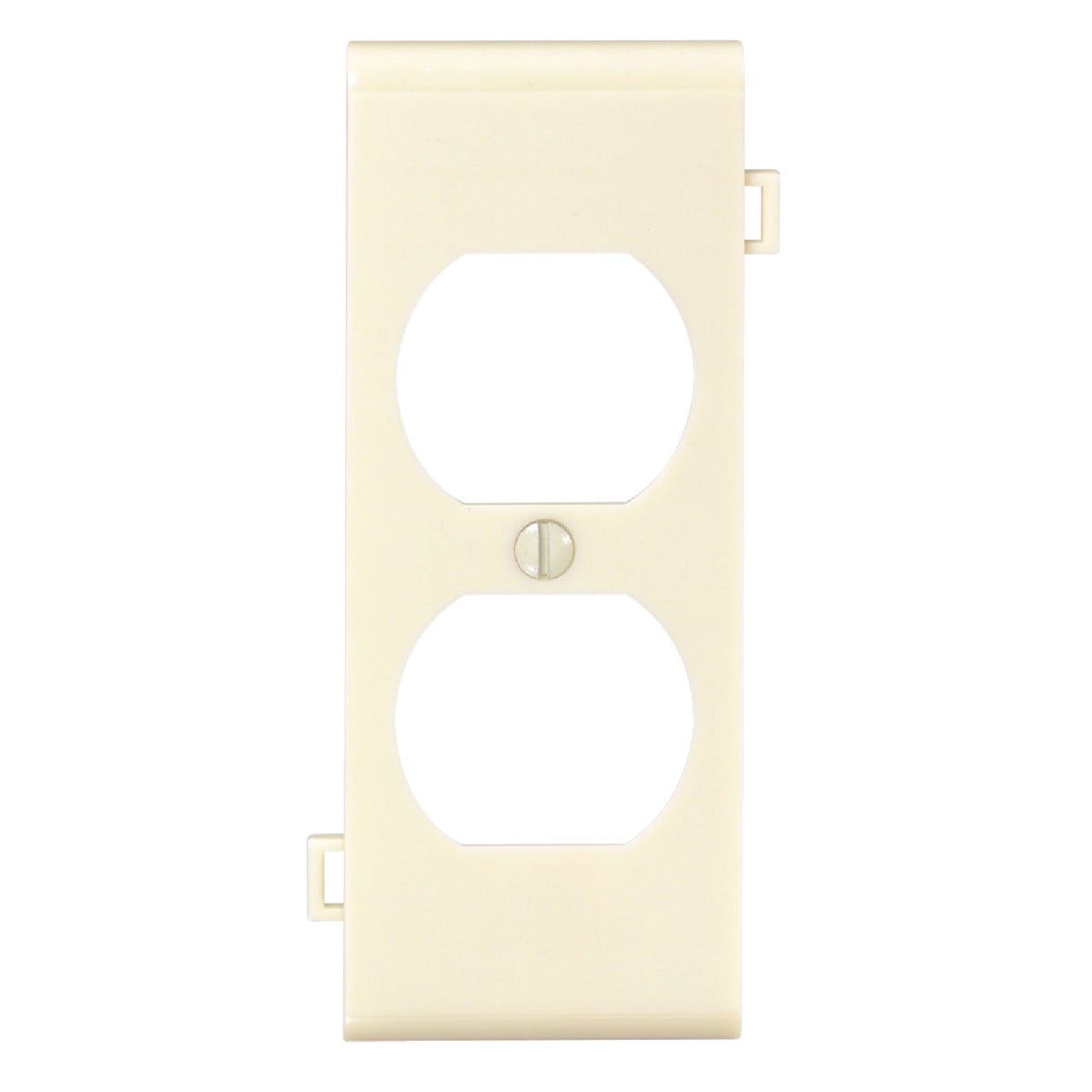 Leviton Duplex Center Sectional 1-Gang Plastic Outlet Wall Plate, Ivory Image 1