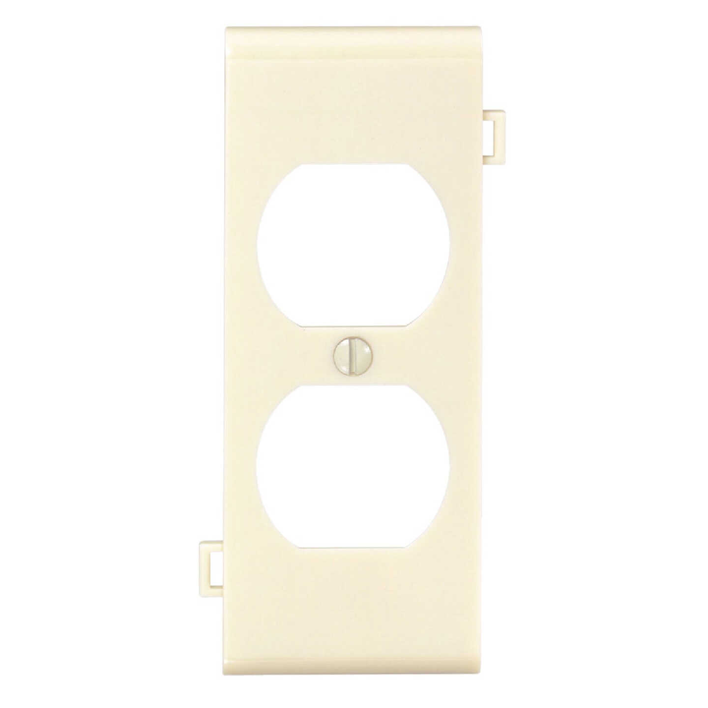 Leviton Duplex Center Sectional 1-Gang Plastic Outlet Wall Plate, Ivory Image 1