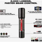 Milwaukee REDLITHIUM 2000 Lm. LED USB Slide Focus Flashlight Image 3