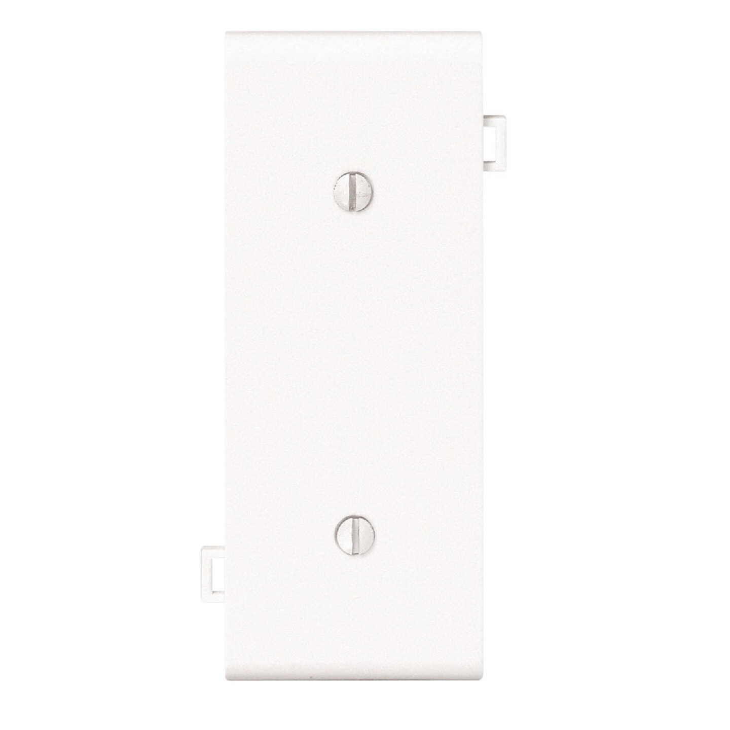Leviton 1-Gang Standard Center Nylon Blank Wall Plate, White Image 1