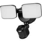 Globe Electric Black Motion Activated 180 Deg Twin Head LED Solar Powered Security Light Fixture, 1100 Lumen Image 1