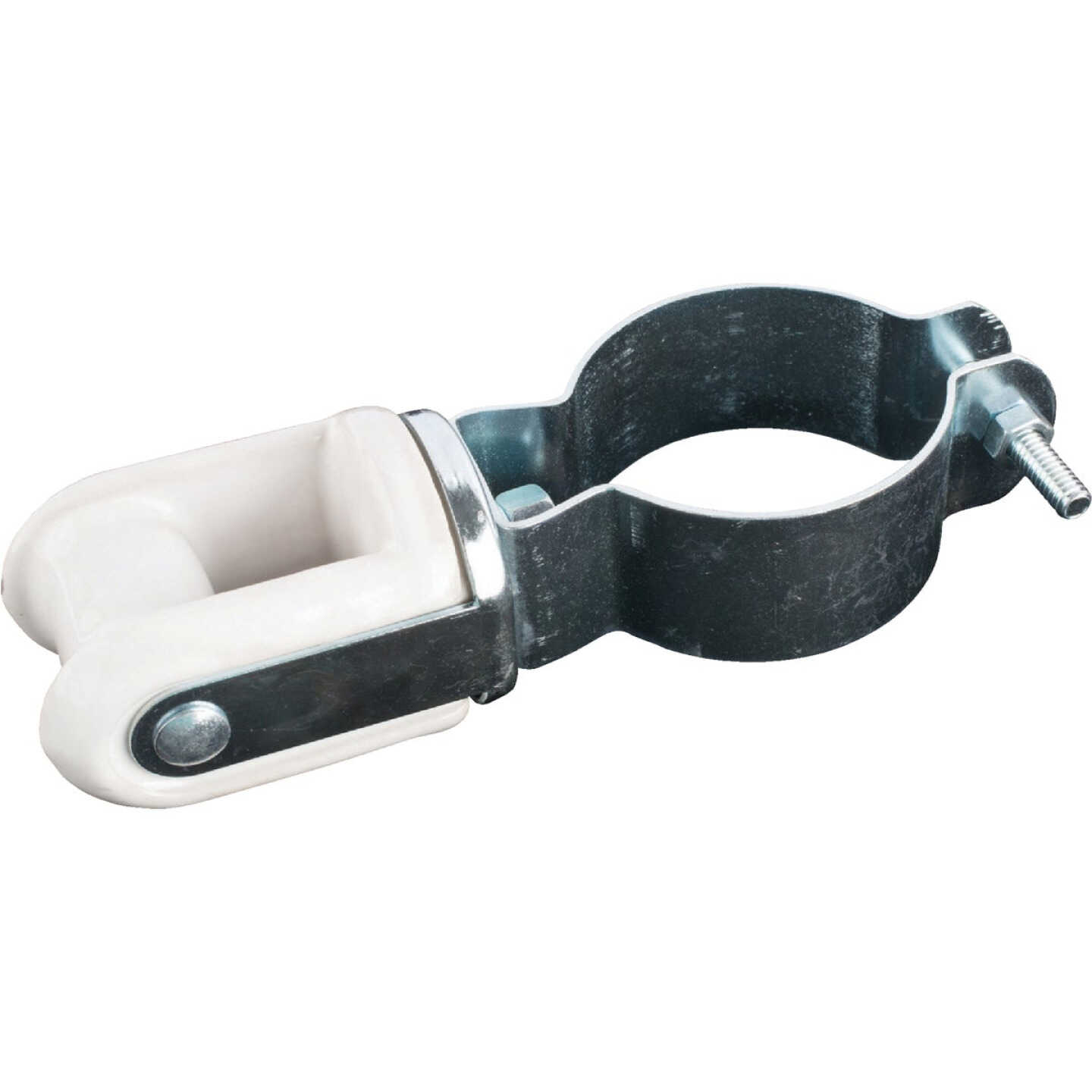 Halex 2 In. Pipe Mount Porcelain & Steel Wire Holder Image 1