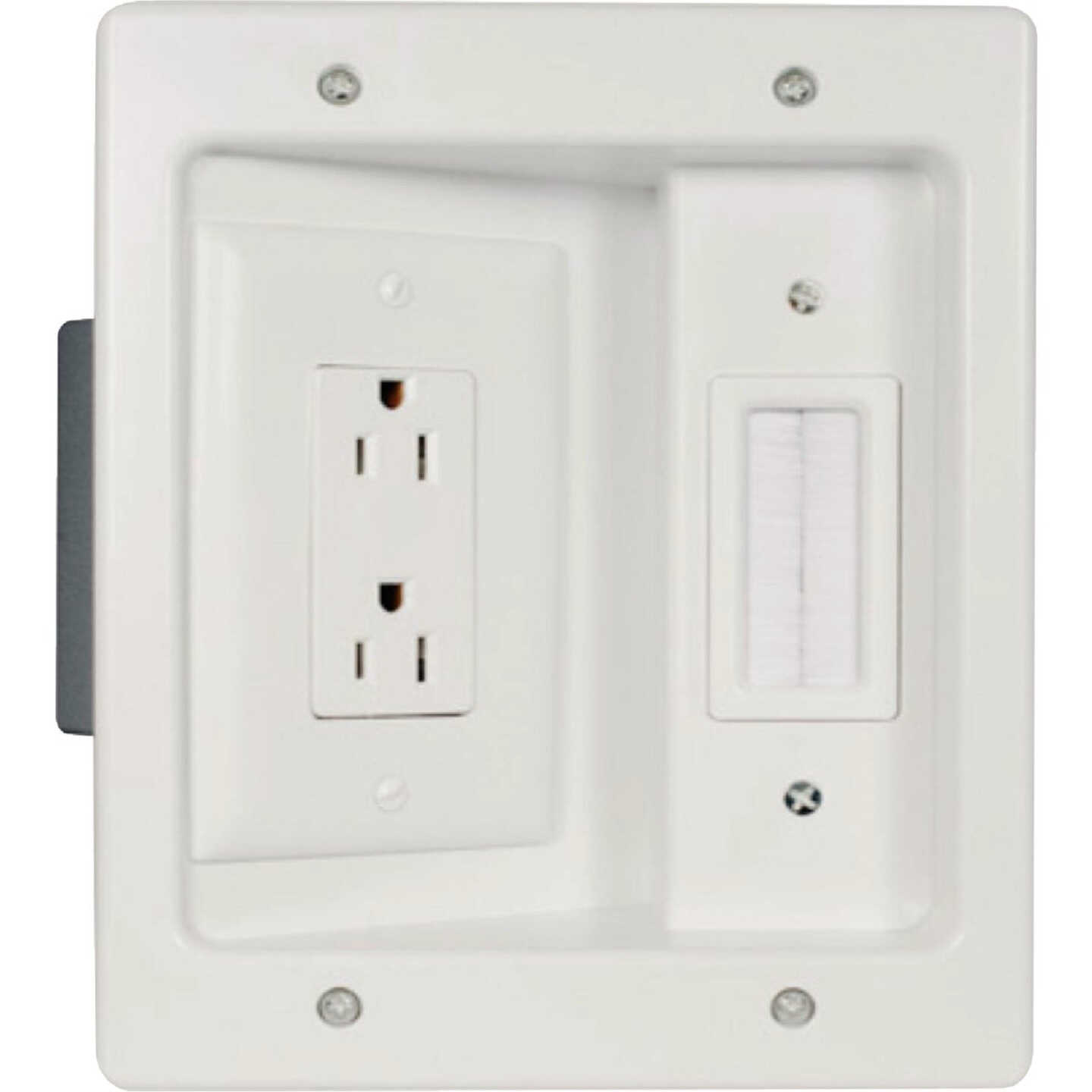 Legrand On-Q In-Wall TV Connection Kit, White Image 1